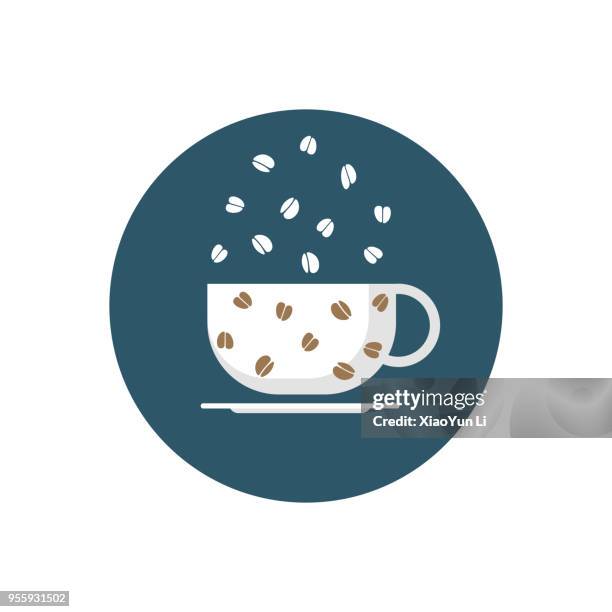 vector drawning coffee icon - cocoa stock illustrations