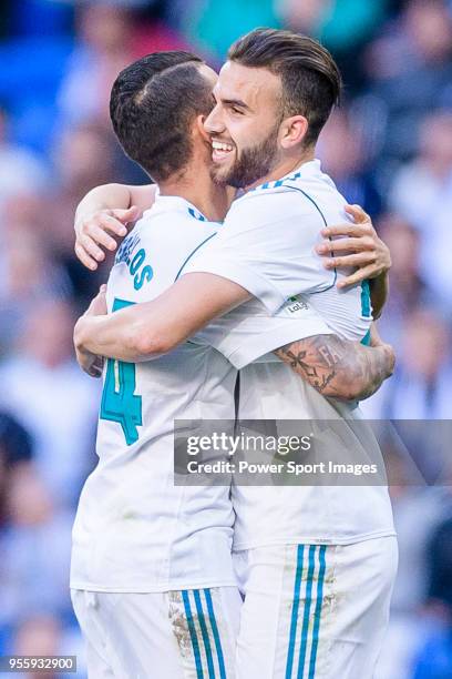 Borja Mayoral Moya of Real Madrid celebrates after scoring his goal with Daniel Ceballos Fernandez, D Ceballos, of Real Madrid during the La Liga...