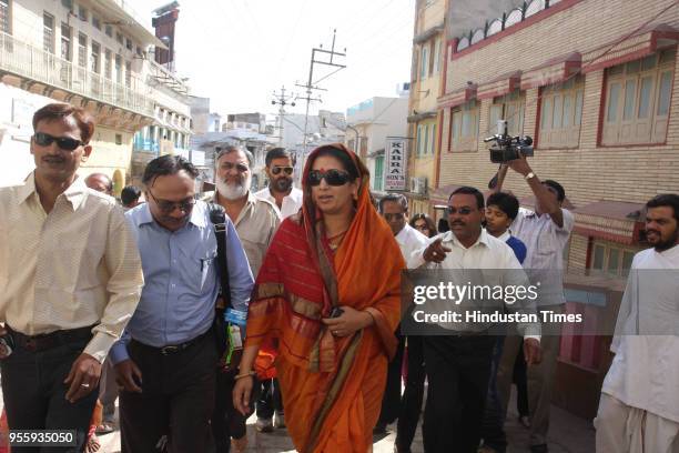 Television actress Smriti Irani at the Bala Ji Temple in Jaipur, India.