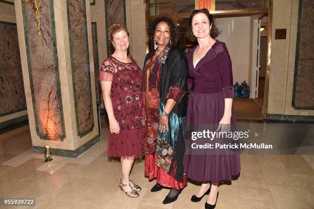 Susan Bensinger, Pamela Williams and Alice Pascal Escher attend the Ballet Hispanico 2018 Carnaval Gala at The Plaza Hotel on May 7, 2018 in New York...