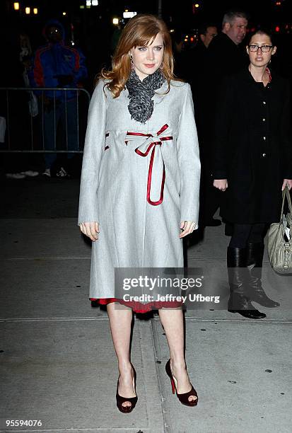 Actress Amy Adams visits "Late Show With David Letterman" at the Ed Sullivan Theater on January 5, 2010 in New York City.