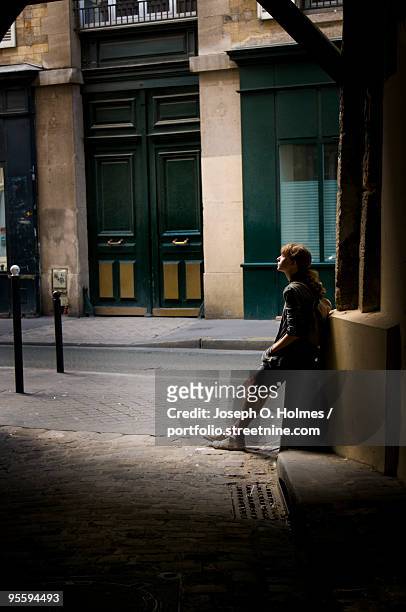 a teenage girl in the passage, paris - joseph o. holmes stock pictures, royalty-free photos & images