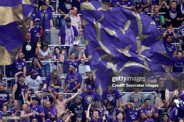 Supporters Orlando City during the match between Orlando City v Real Salt Lake on May 6, 2018