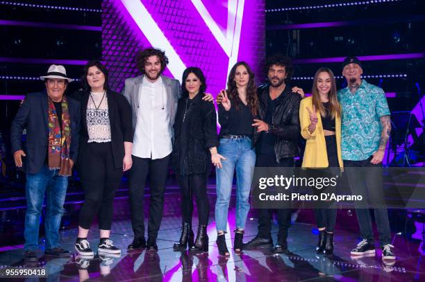 Al Bano Carrisi, Maryam Tancredi, Andrea Butturini, Cristina Scabbia, Asia Sagripanti, Francesco Renga, Beatrice Pezzini, J-Ax attends 'The Voice Of...