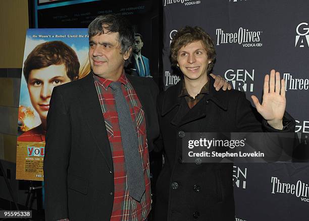 Director Miguel Arteta and actor Michael Cera attend Dimension Films' special screening of "Youth in Revolt" at Regal Cinemas Union Square on January...