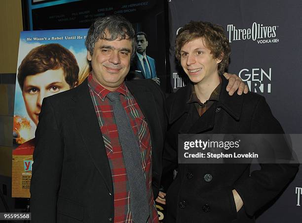 Director Miguel Arteta and actor Michael Cera attend Dimension Films' special screening of "Youth in Revolt" at Regal Cinemas Union Square on January...