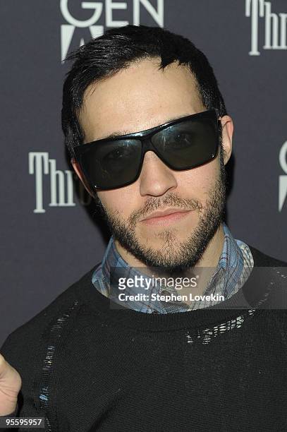 Musician Pete Wentz of Fall Out Boy attends Dimension Films' special screening of "Youth in Revolt" at Regal Cinemas Union Square on January 5, 2010...