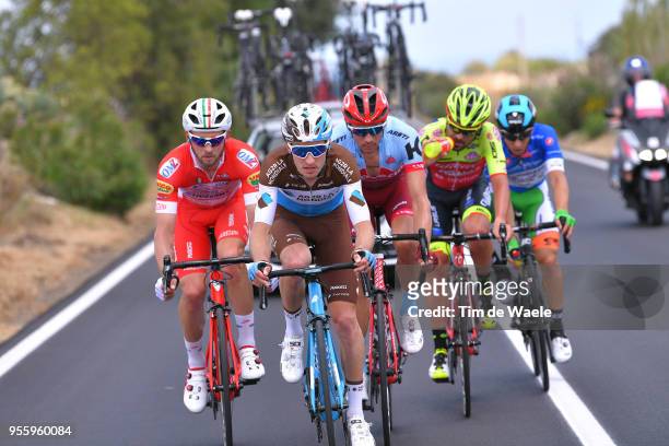 Marco Frapporti of Italy and Team Androni Giocattoli-Sidermec / Quentin Jauregui of France and Team AG2R La Mondiale / Maxim Belkov of Rusia and Team...