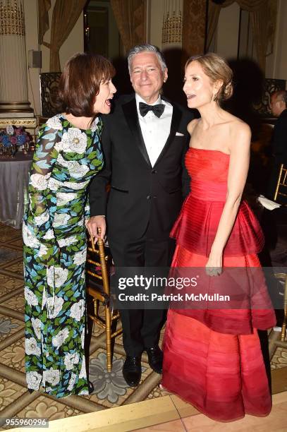 Celine McDonald, Vin Cipolla and Kate Lear attend the Ballet Hispanico 2018 Carnaval Gala at The Plaza Hotel on May 7, 2018 in New York City.