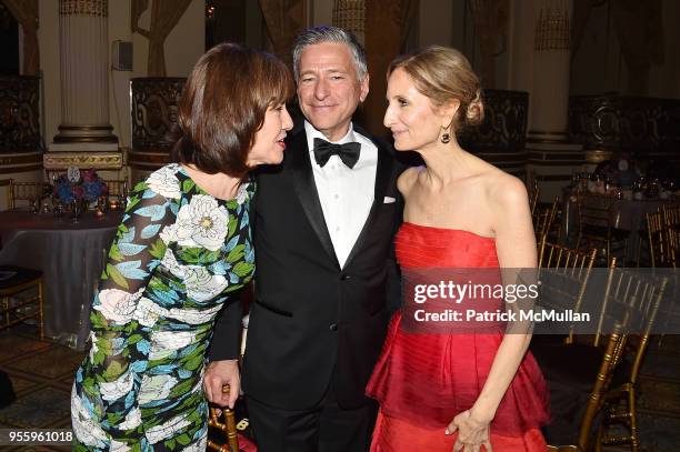 Celine McDonald, Vin Cipolla and Kate Lear attend the Ballet Hispanico 2018 Carnaval Gala at The Plaza Hotel on May 7, 2018 in New York City.