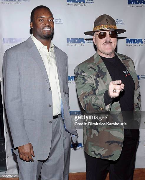 Mathias Kiwanuka and Sgt. Slaughter attend the Muscular Dystrophy Association�s 2010 Muscle Team gala & benefit auction at Pier Sixty at Chelsea...