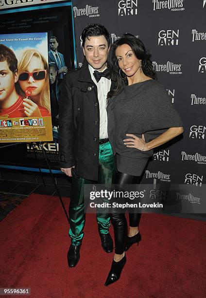 Personalities Malan Breton and Danielle Staub attend Dimension Films' special screening of "Youth in Revolt" at Regal Cinemas Union Square on January...