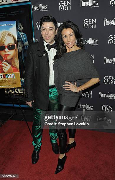 Personalities Malan Breton and Danielle Staub attend Dimension Films' special screening of "Youth in Revolt" at Regal Cinemas Union Square on January...