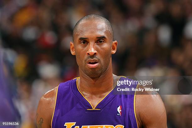 Kobe Bryant of the Los Angeles Lakers looks on during the game against the Sacramento Kings at Arco Arena on December 26, 2009 in Sacramento,...