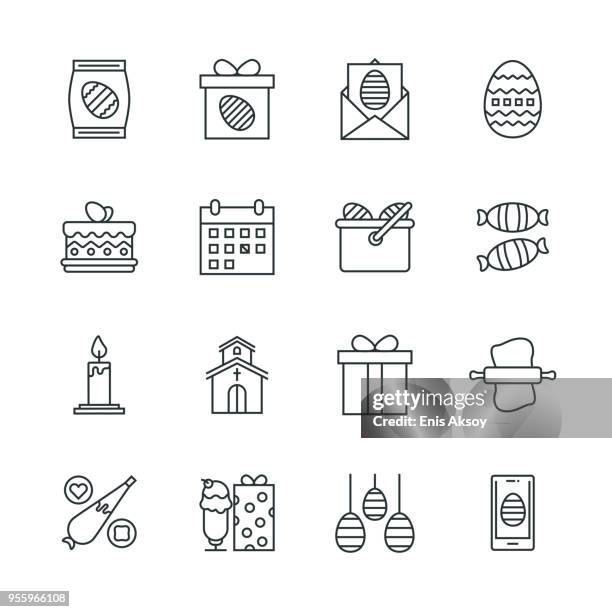 easter icon set - easter egg background pattern stock illustrations