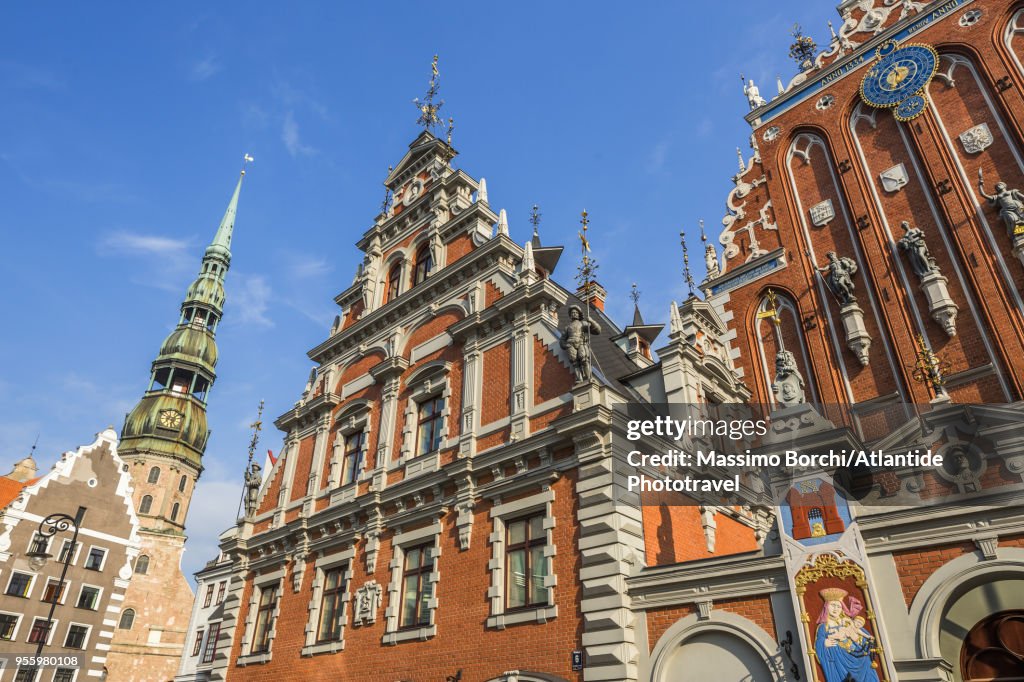 Town Hall square, the House of Blackheads and the bell-tower of St. Peter church