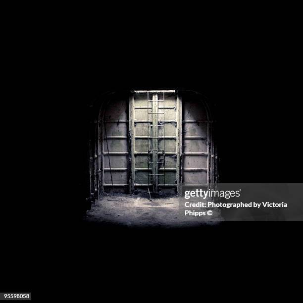 interior of wwii air raid shelter - bunker stock pictures, royalty-free photos & images