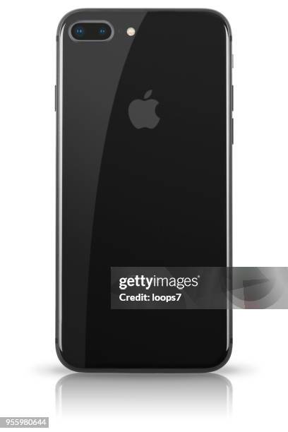 iphone 8 plus space gray achteraanzicht - loops7 stockfoto's en -beelden