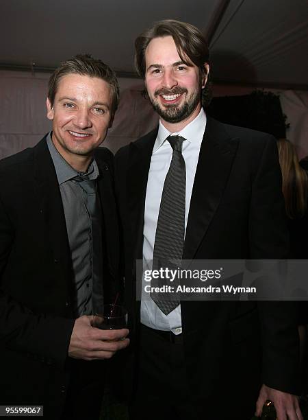 Actor Jeremy Renner and writer/producer Mark Boal attend the after party for the 2010 Palm Springs International Film Festival gala held at the...