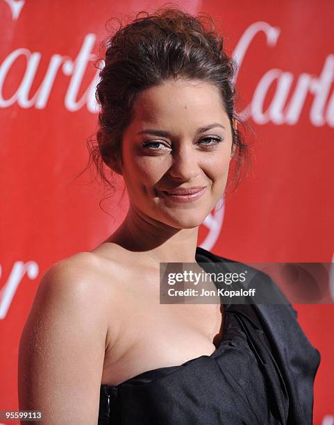 Actress Marion Cotillard arrives at the 21st Annual Palm Springs International Film Festival Awards at the Palm Springs Convention Center on January...