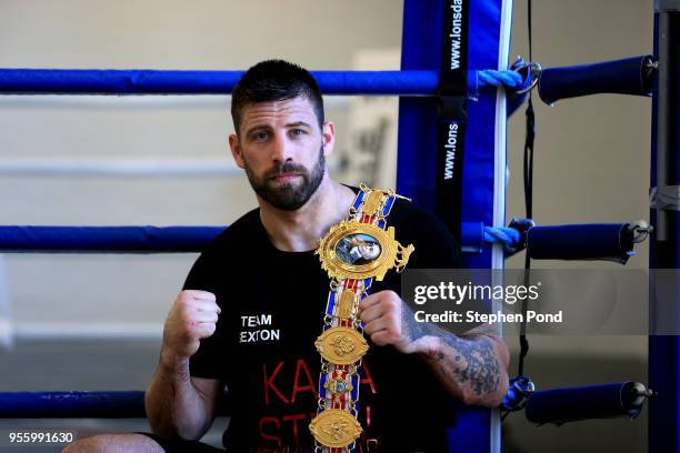 Sam Sexton during a media workout session ahead of his British heavyweight title fight against Hughie Fury, pictured at Norwich Boy's Club on May 8,...