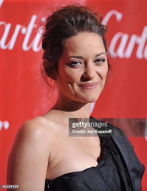 Actress Marion Cotillard arrives at the 21st Annual Palm Springs International Film Festival Awards at the Palm Springs Convention Center on January...