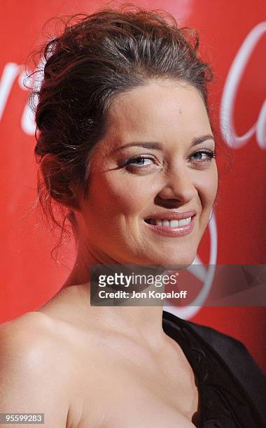 Actress Marion Cotillard arrives at the 21st Annual Palm Springs International Film Festival Awards at the Palm Springs Convention Center on January...