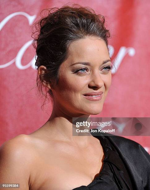 Actress Marion Cotillard arrives at the 21st Annual Palm Springs International Film Festival Awards at the Palm Springs Convention Center on January...