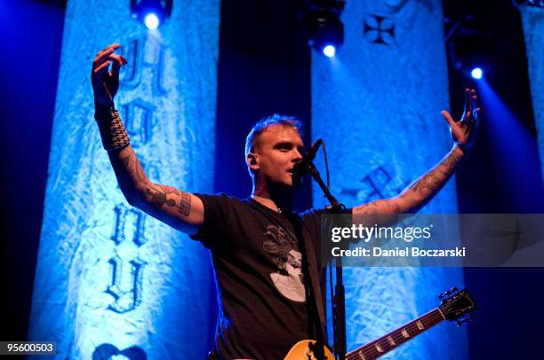 Matt Skiba of Alkaline Trio performs during Riot Fest 2009 at The Congress Theatre on October 11, 2009 in Chicago, Illinois.USA.