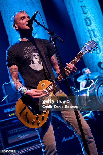 Matt Skiba of Alkaline Trio performs during Riot Fest 2009 at The Congress Theatre on October 11, 2009 in Chicago, Illinois.USA.