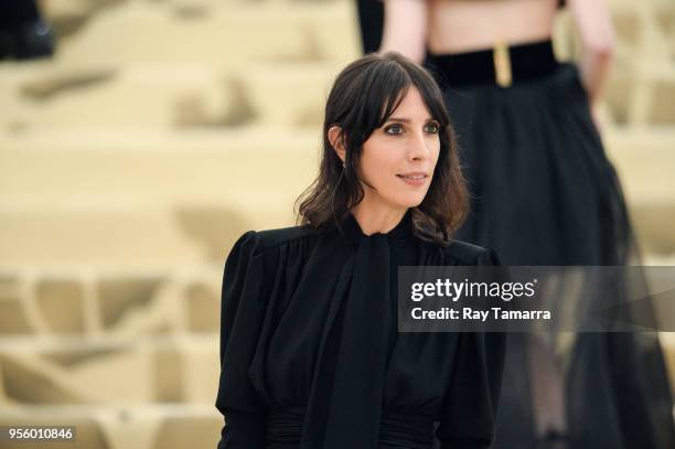 Model Jamie Bochert enters the Heavenly Bodies: Fashion & The Catholic Imagination Costume Institute Gala at The Metropolitan Museum on May 07, 2018...