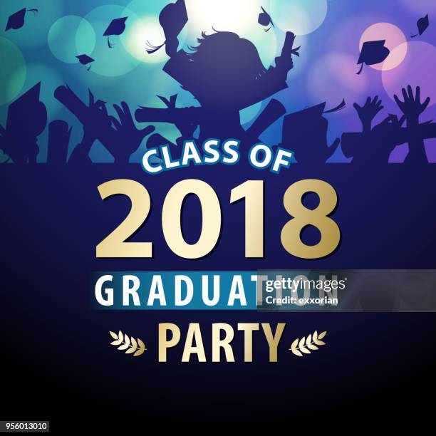 ilustrações, clipart, desenhos animados e ícones de festa da formatura - graduation crowd