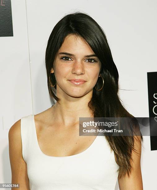 Kendall Jenner arrives to the "Kiss & Tell" record release party for Selena Gomez and The Scene held at Siren Studios on September 29, 2009 in...