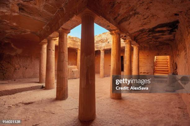 tombs of the kings in cyprus - cyprus stockfoto's en -beelden