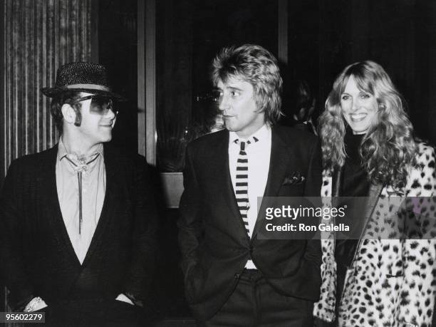 Elton John, Rod Stewart and Alana Hamilton