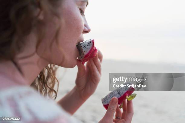 tropical treat - pitaya stock pictures, royalty-free photos & images