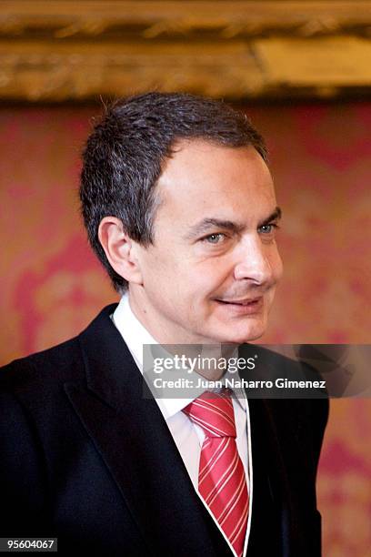 Prime Minister of Spain Jose Luis Rodriguez Zapatero attends 'Pascua Militar' at the Royal Palace on January 6, 2010 in Madrid, Spain.