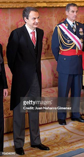 Prime Minister of Spain Jose Luis Rodriguez Zapatero attends 'Pascua Militar' at the Royal Palace on January 6, 2010 in Madrid, Spain.
