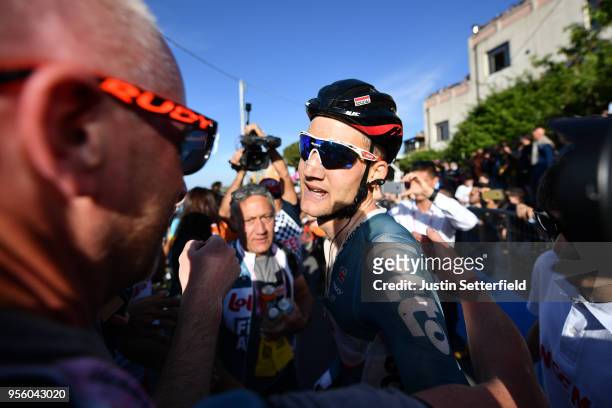 Arrival / Tim Wellens of Belgium and Team Lotto Soudal / Celebration / during the 101th Tour of Italy 2018, Stage 4 a 198km stage from Catania to...