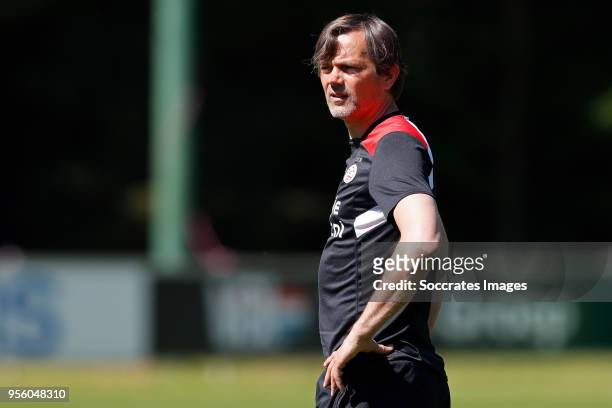 Coach Phillip Cocu of PSV during the Training PSV at the De Herdgang on May 8, 2018 in Eindhoven Netherlands