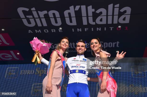 Podium / Maximilian Schachmann of Germany and Team Quick-Step Floors White Best Young Rider Jersey / Celebration / during the 101th Tour of Italy...