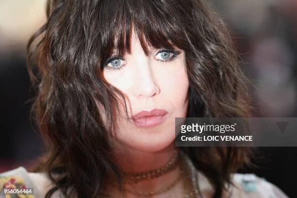 French actress Isabelle Adjani poses as she arrives on May 8, 2018 for the screening of the film "Todos Lo Saben " and the opening ceremony of the...
