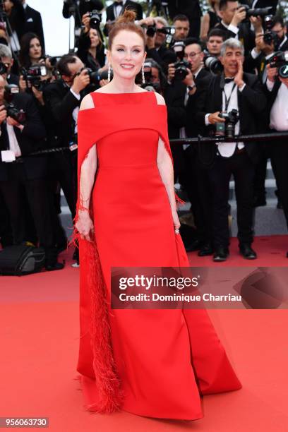 Actress Julianne Moore attends the screening of "Everybody Knows " and the opening gala during the 71st annual Cannes Film Festival at Palais des...