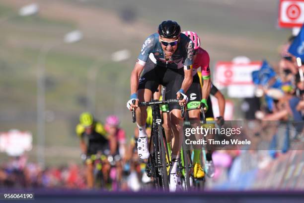 Arrival / Sprint / Tim Wellens of Belgium and Team Lotto Soudal / Michael Woods of Canada and Team EF Education First-Drapac p/b Cannondale / during...