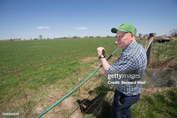 David McCann and his son John-David at their working family farm in Milton, Ont. The Halton Catholic District School Board is attempting to...