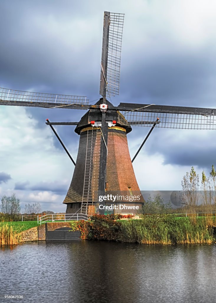 The Windmills of Kinderdijk in Netherlands