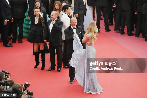 Fawaz Gruosi and Romee Strijd attend the screening of "Everybody Knows " and the opening gala during the 71st annual Cannes Film Festival at Palais...