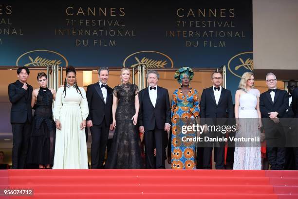 Jury members Chang Chen, Kristen Stewart, Ava DuVernay, Denis Villeneuve, jury head Cate Blanchett, jury members Robert Guediguian, Khadja Nin,...