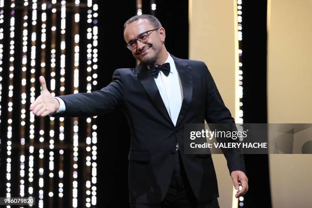 Russian director and member of the Feature Film Jury Andrey Zvyagintsev arrives on stage on May 8, 2018 for the opening ceremony of the 71st edition...