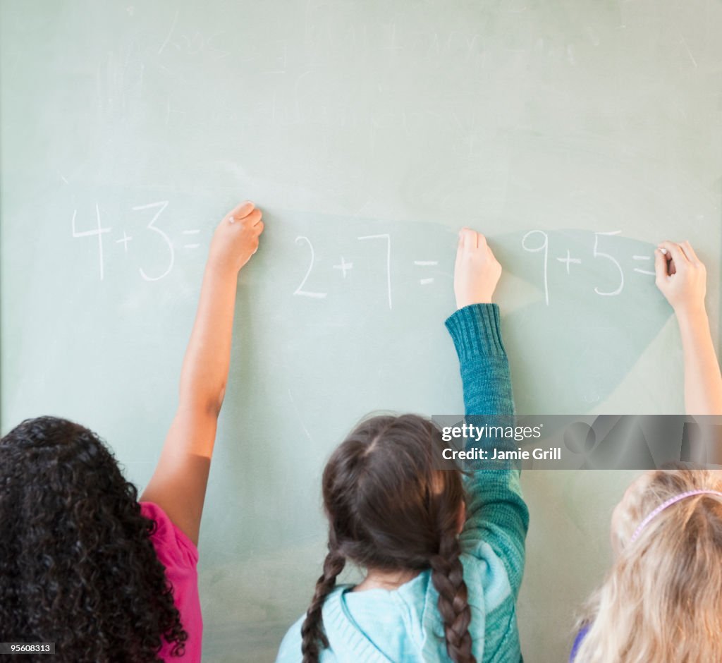 Math Question Jpg Students Answering Math Equations On Chalkboard High-Res Stock Photo ...